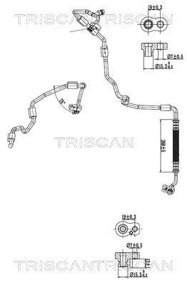 Conduite à haute/basse pression, climatisation Triscan A/S ref. 9010 29073