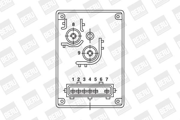 Caja precalentamiento bujias BERU ref. GR054