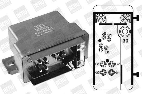 Caja precalentamiento bujias BERU ref. GR069