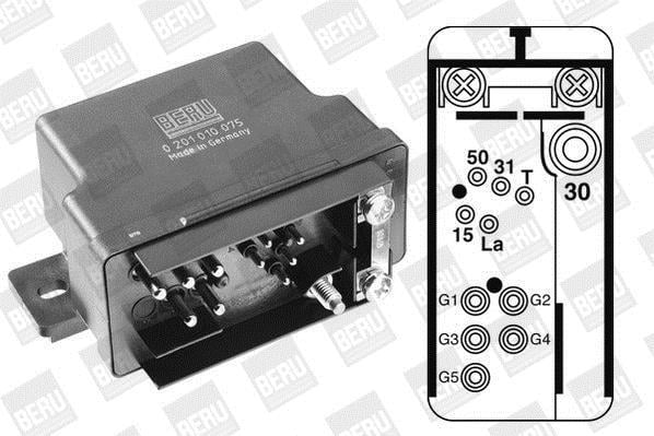 Caja precalentamiento bujias BERU ref. GR075