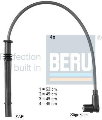 Cabo de ignição BERU ZEF1604