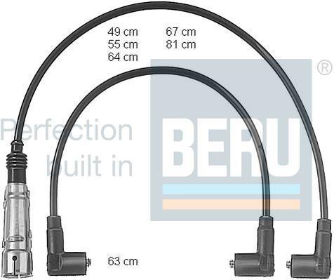Jeu de câble d'allumage (Faisceau d'allumage) BERU ref. ZEF612