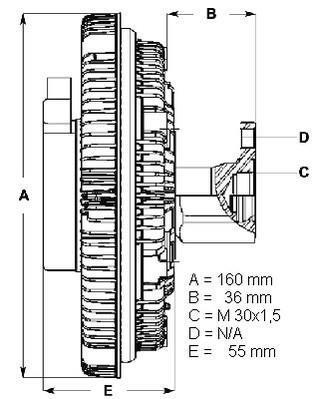 Embrayage, ventilateur de radiateur (Embrayage ventilateur moteur) BERU ref. LK060