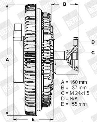 Embrayage, ventilateur de radiateur (Embrayage ventilateur moteur) BERU ref. LK007