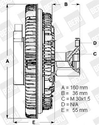 Embrayage, ventilateur de radiateur (Embrayage ventilateur moteur) BERU ref. LK039