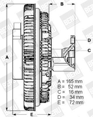 Embrayage, ventilateur de radiateur (Embrayage ventilateur moteur) BERU ref. LK041