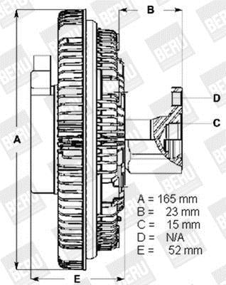 Embrague viscoso, ventilador del radiador BERU ref. LK044
