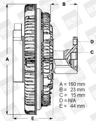 Embrayage, ventilateur de radiateur (Embrayage ventilateur moteur) BERU ref. LK054