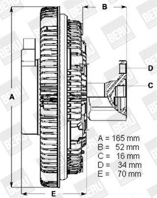 Embrayage, ventilateur de radiateur (Embrayage ventilateur moteur) BERU ref. LK058