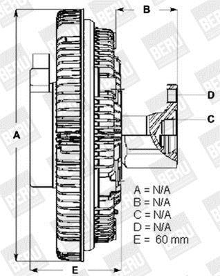 Embrayage, ventilateur de radiateur (Embrayage ventilateur moteur) BERU ref. LK084