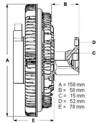 Embrayage, ventilateur de radiateur (Embrayage ventilateur moteur) BERU ref. LK085