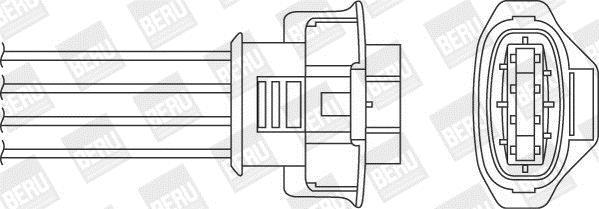 Sonde lambda (Sonde à oxygène) BERU ref. OPH078