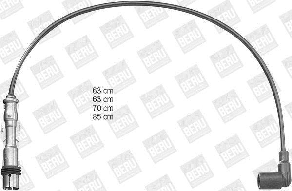 Jeu de câble d'allumage (Faisceau d'allumage) BERU PRO1255