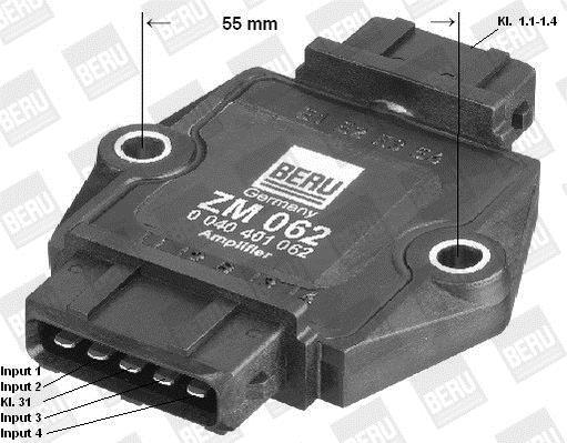 Módulo de comando de ignição BERU ref. ZM062