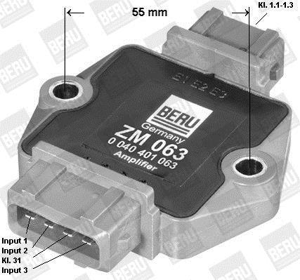 Appareil de commande, système d'allumage BERU ref. ZM063