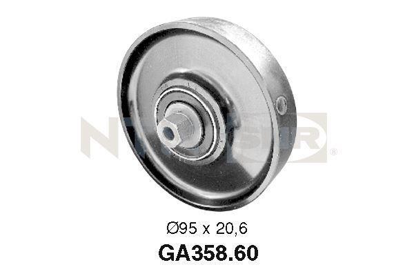 Galet enrouleur de courroie d'accessoire SNR ref. GA358.60