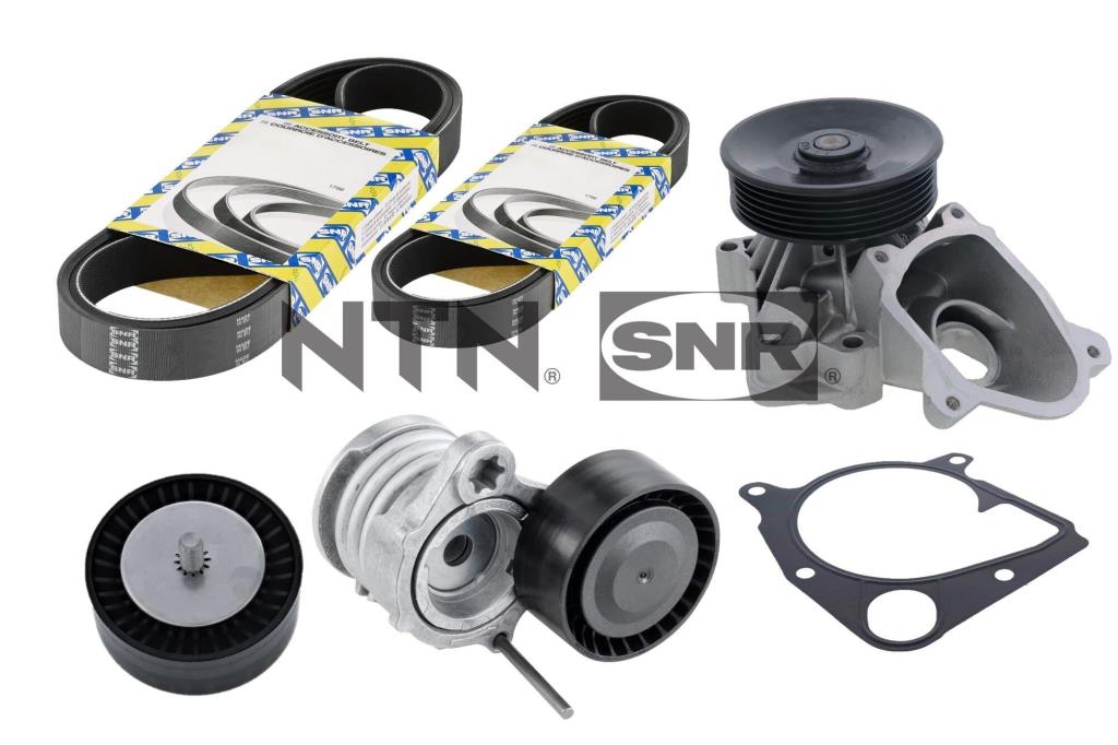 Bomba de agua + kit de correa poli V (Bomba de agua + kit correas de accesorios) SNR ref. KAP850.060