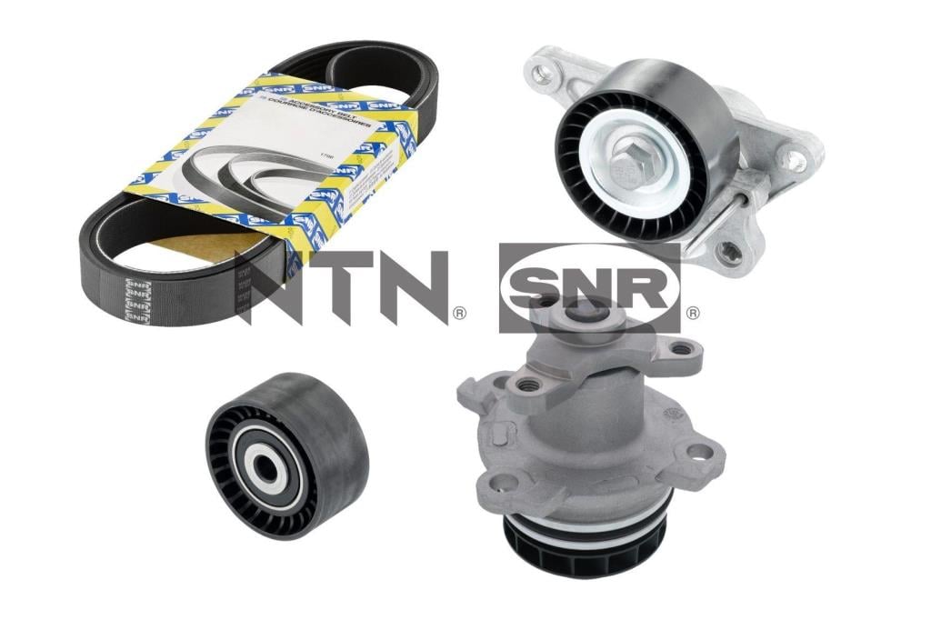 Bomba de agua + kit de correa poli V (Bomba de agua + kit correas de accesorios) SNR ref. KAP855.240