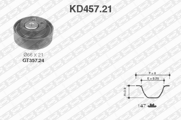 Kit de distribution (Kit courroie de distribution) SNR ref. KD457.21