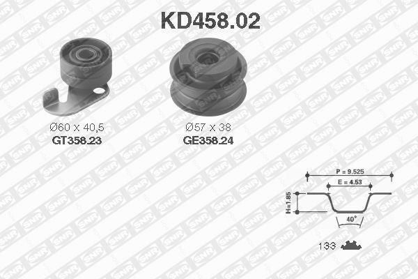 Kit de distribution (Kit courroie de distribution) SNR ref. KD458.02