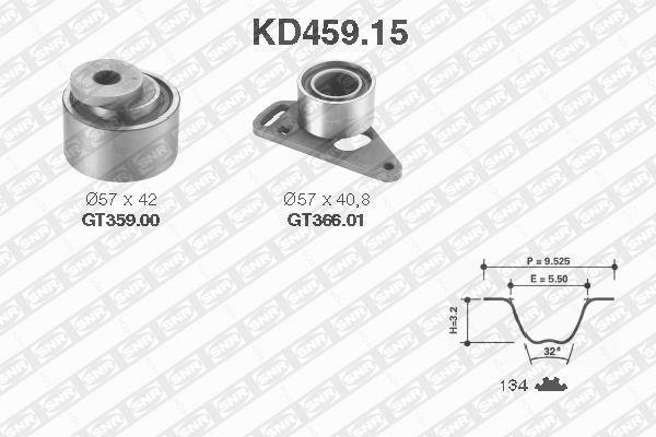 Kit de distribution (Kit courroie de distribution) SNR ref. KD459.15