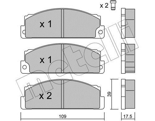 Jeu de 4 plaquettes de frein METELLI ref. 22-0102-0