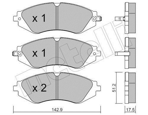 Jogo de 4 pastilhas de travão METELLI ref. 22-0294-0