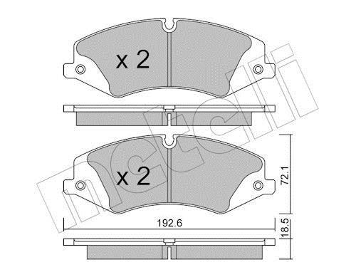 Jeu de 4 plaquettes de frein METELLI ref. 22-0836-0