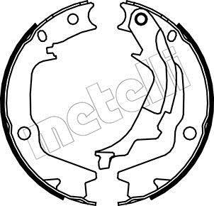 Jeu de mâchoires de frein à main (Mâchoire de frein à main) METELLI ref. 53-0186