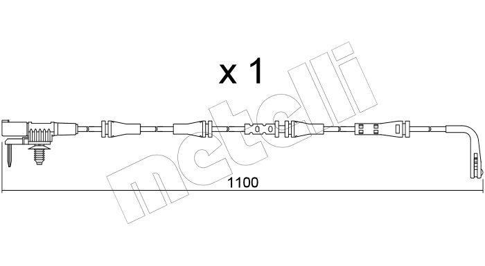 Contacteur de témoin d'usure (Témoin d'usure plaquettes) METELLI ref. SU.358
