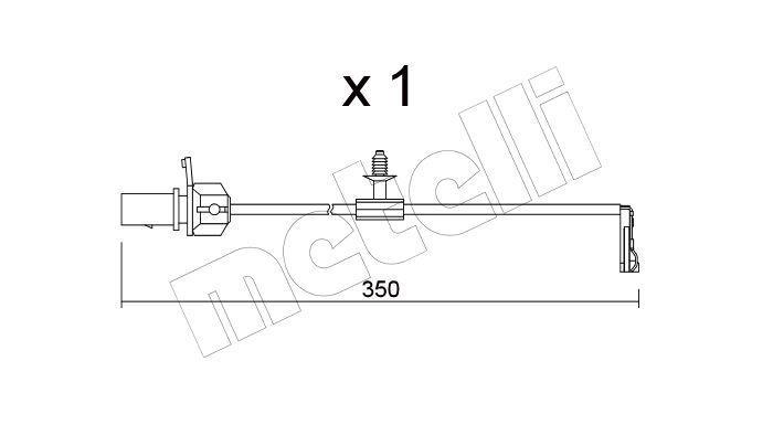 Contacteur de témoin d'usure (Témoin d'usure plaquettes) METELLI ref. SU.380