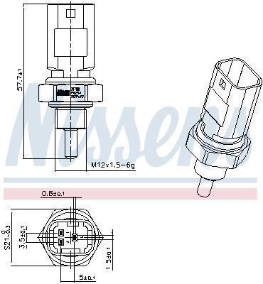 Sensor de temperatura motor NISSENS ref. 207001