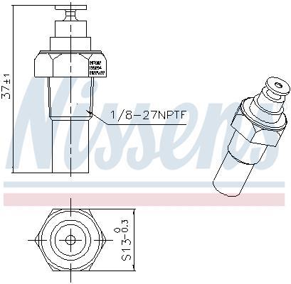 Sonde de température, liquide de refroidissement NISSENS ref. 207002
