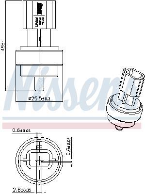 Sensor de temperatura motor NISSENS ref. 207006
