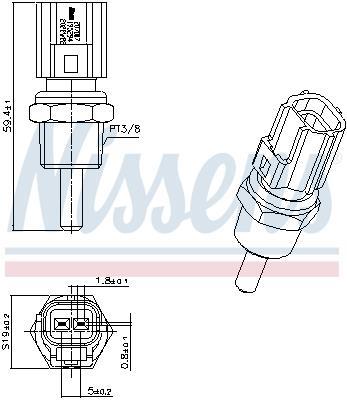 Sonde de température, liquide de refroidissement NISSENS ref. 207007