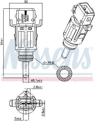 Sonde de température, liquide de refroidissement NISSENS ref. 207010