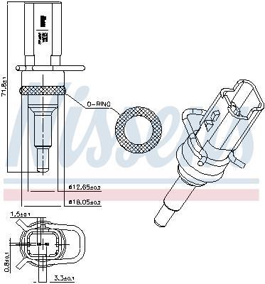 Sonde de température, liquide de refroidissement NISSENS ref. 207018