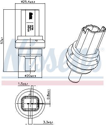 Sonde de température, liquide de refroidissement NISSENS ref. 207021