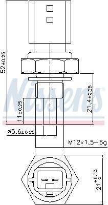 Sonde de température, liquide de refroidissement NISSENS ref. 207022