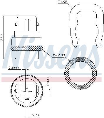 Sonde de température, liquide de refroidissement NISSENS ref. 207024
