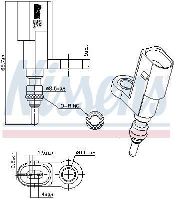 Sensor, temperatura del refrigerante NISSENS ref. 207030