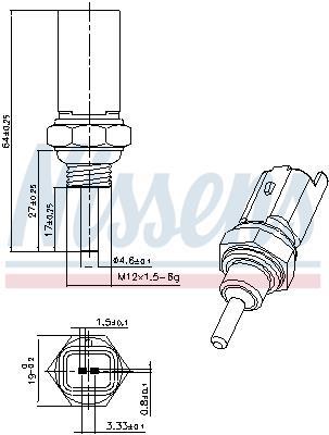 Sensor de temperatura motor NISSENS ref. 207034