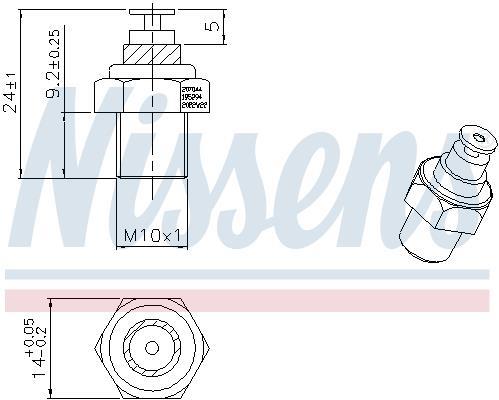 Sensor de temperatura motor NISSENS ref. 207044