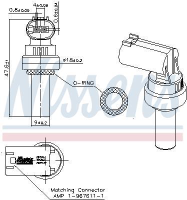 Sensor, temperatura del refrigerante NISSENS ref. 207046