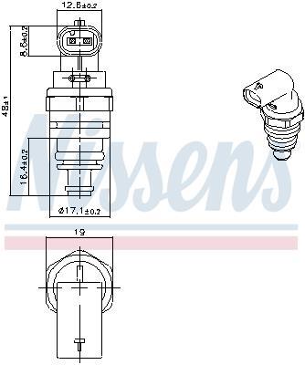 Sensor, temperatura del refrigerante NISSENS ref. 207047