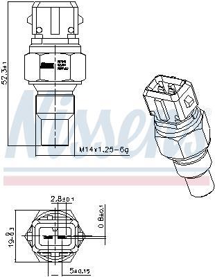 Sonde de température, liquide de refroidissement NISSENS ref. 207049