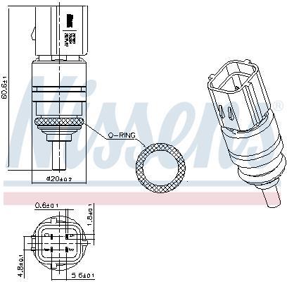 Sonde de température, liquide de refroidissement NISSENS ref. 207051