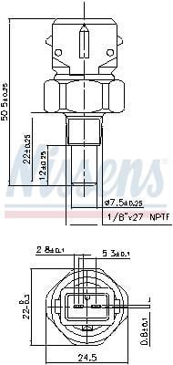 Sonde de température, liquide de refroidissement NISSENS ref. 207060
