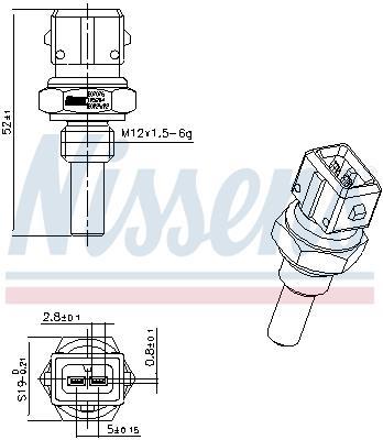Sonde de température, liquide de refroidissement NISSENS ref. 207076