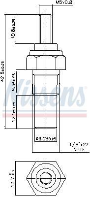 Sensor de temperatura motor NISSENS ref. 207077